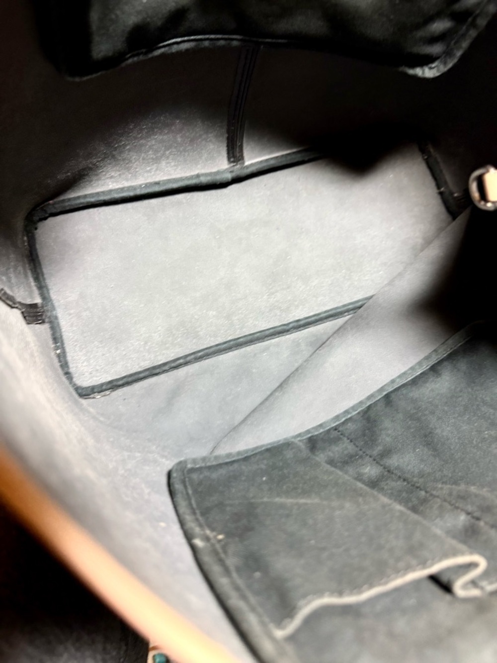 Coach Peyton Signature Tote in Black Canvas and Leather Tan Accents - Picture 9 of 15